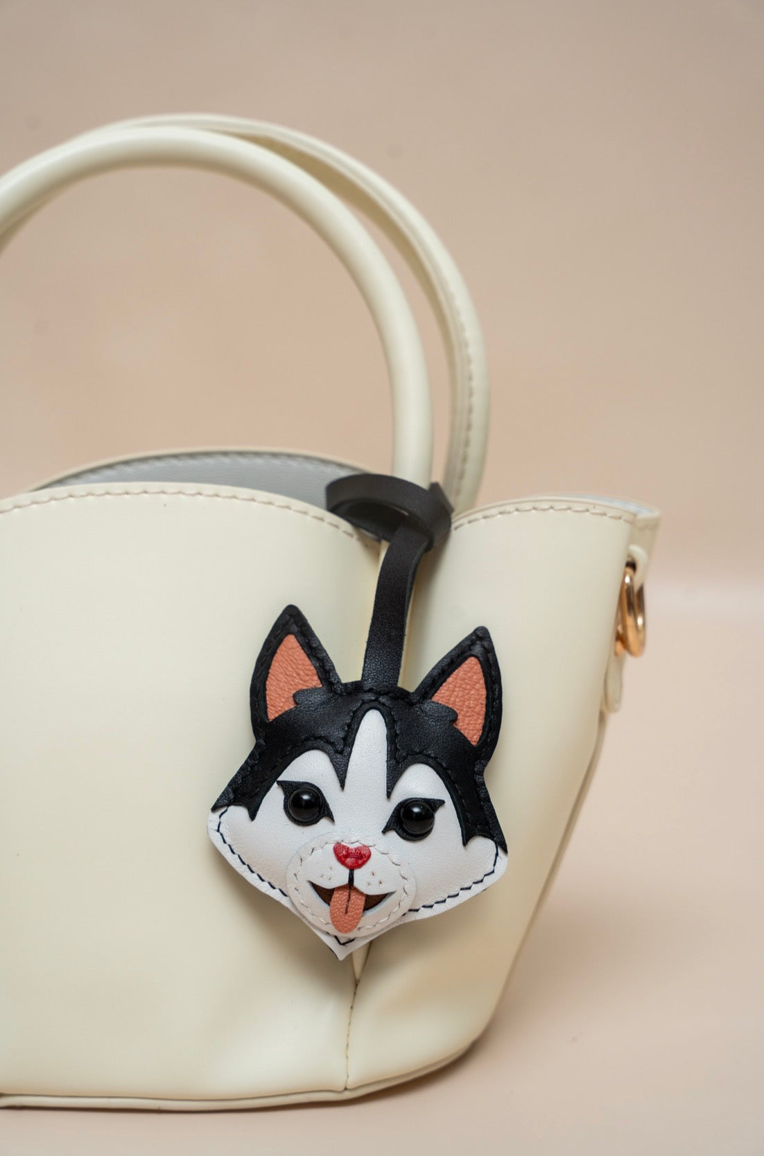 Siberian Husky Leather Charm