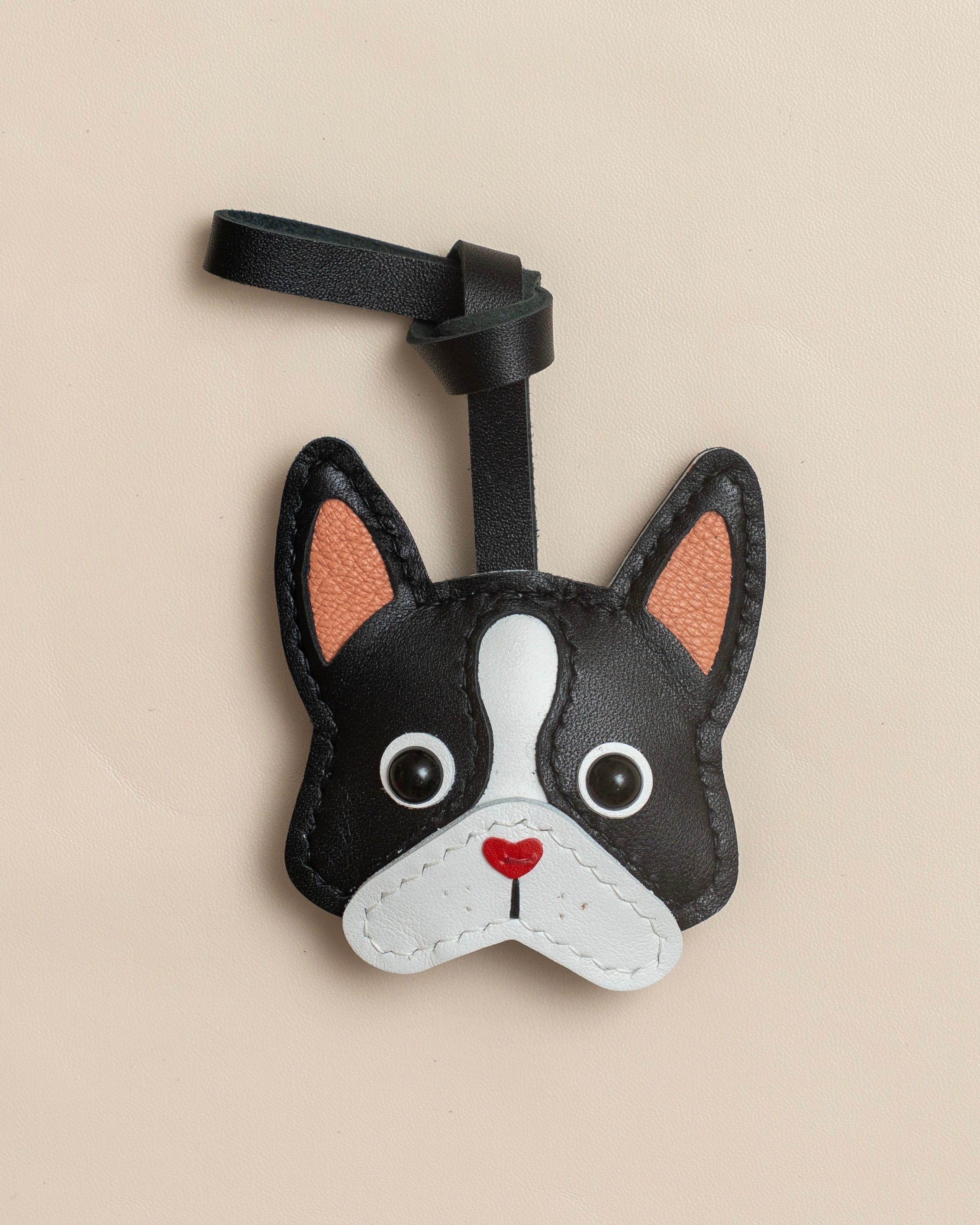 French Bulldog Leather Charm