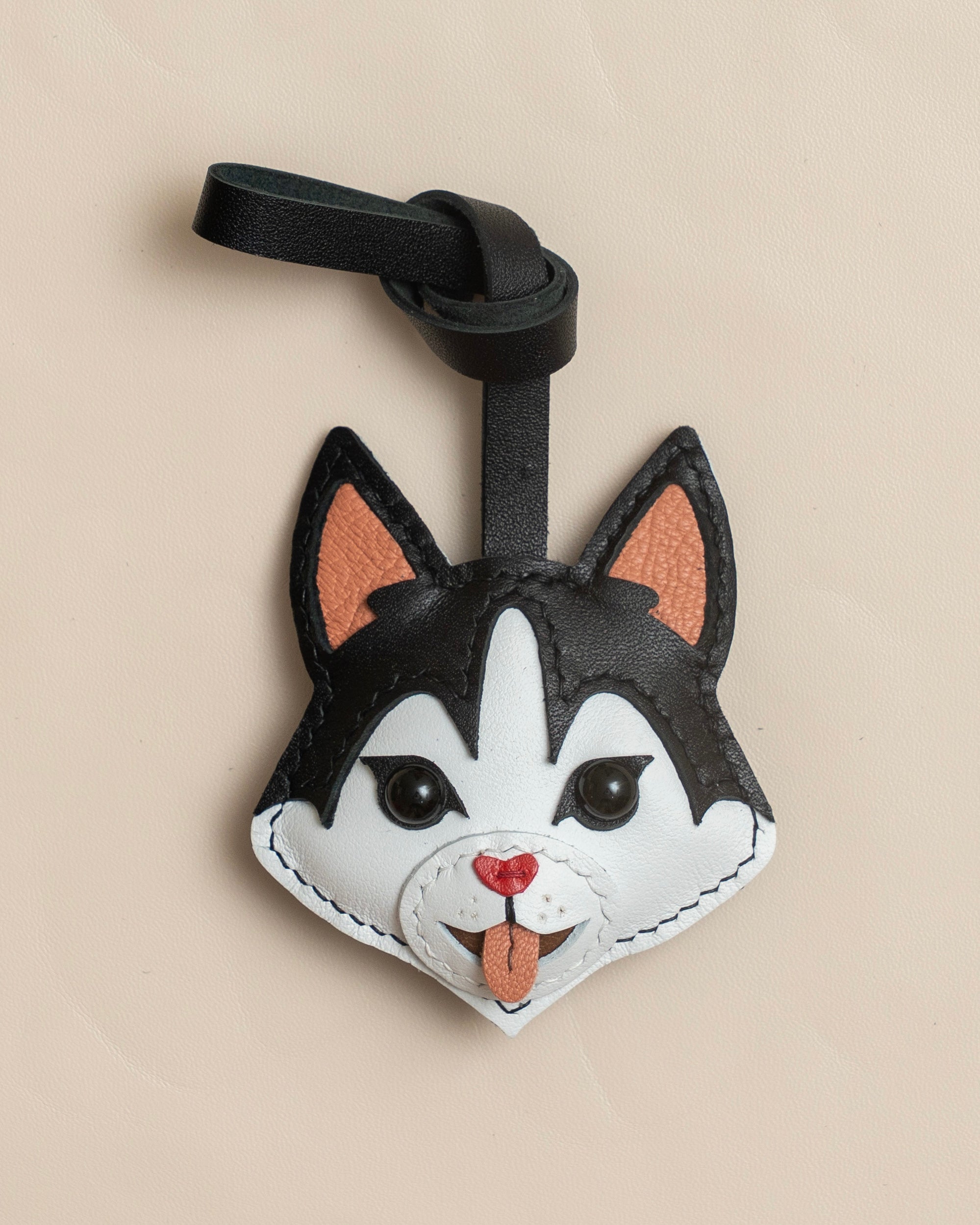Siberian Husky Leather Charm