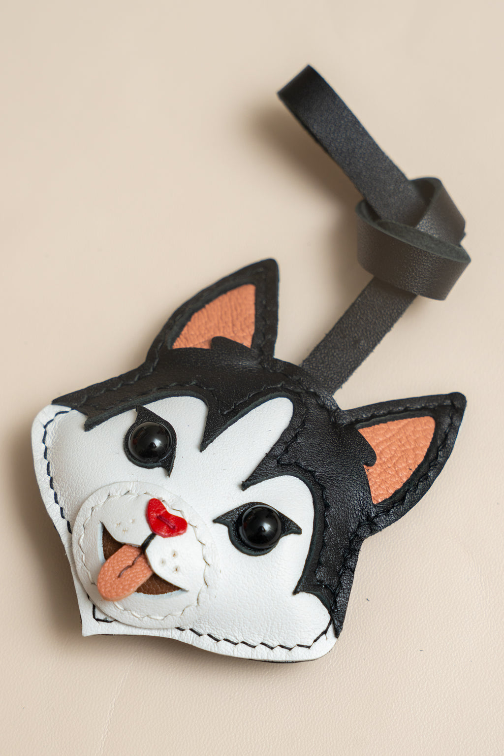 Siberian Husky Leather Charm