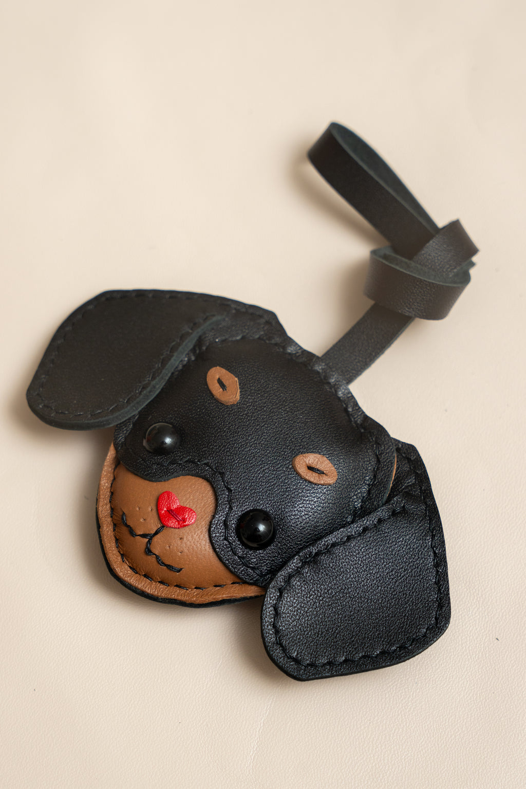 Dachshund Leather Charm