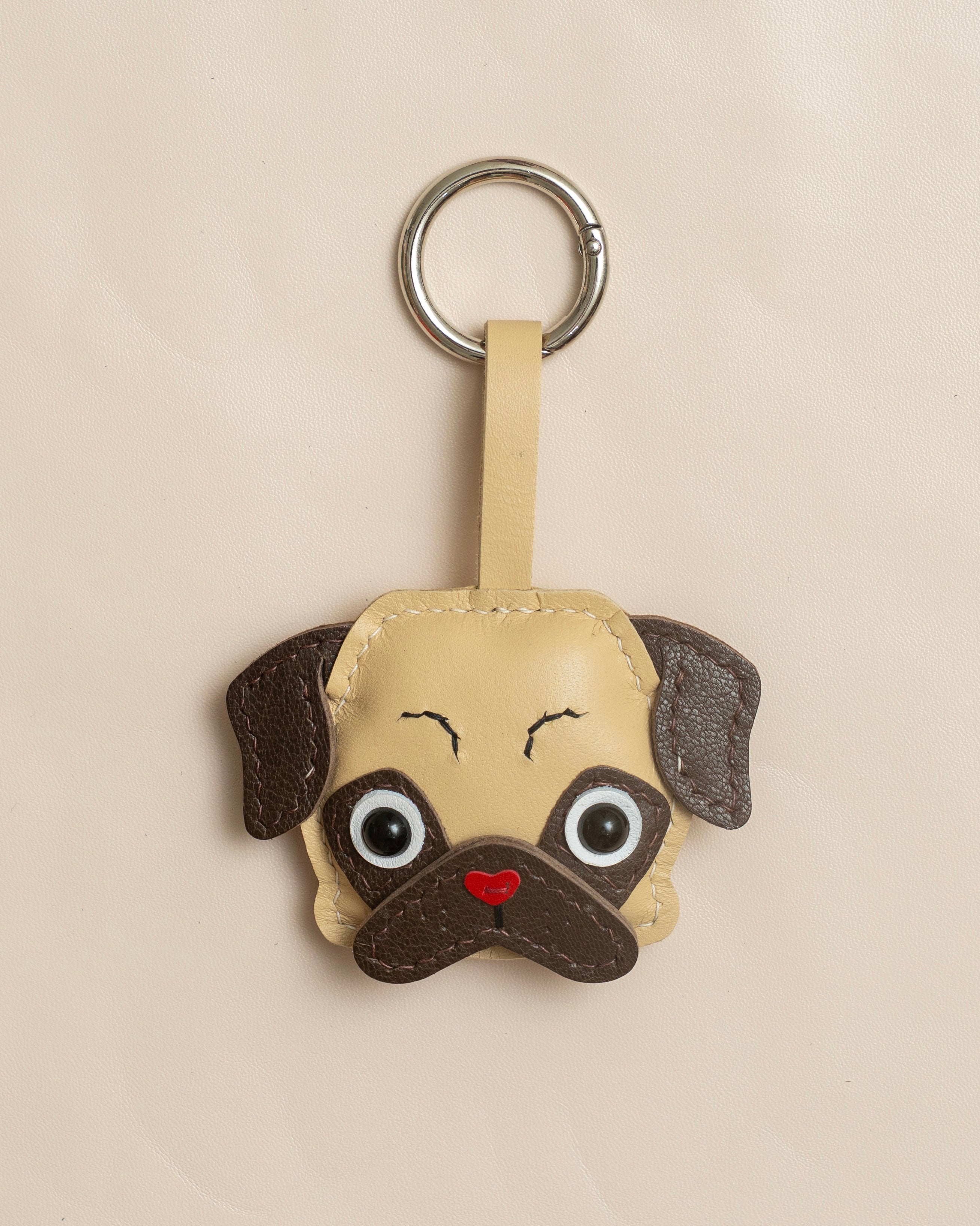Pug Leather Charm