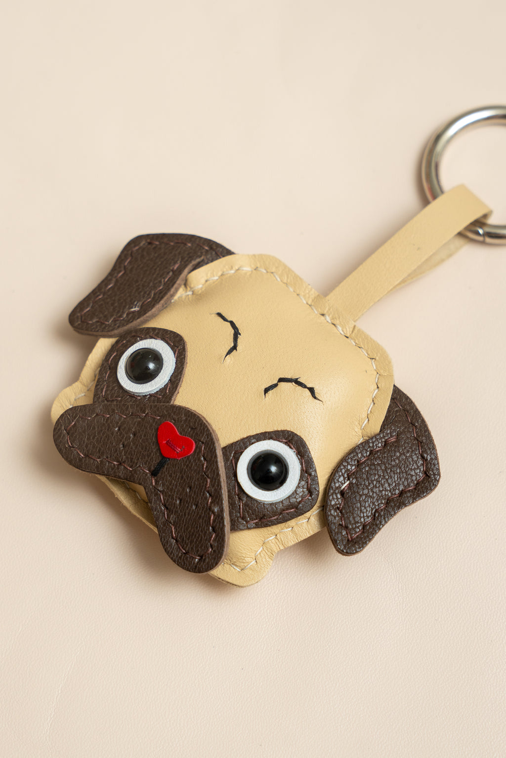 Pug Leather Charm