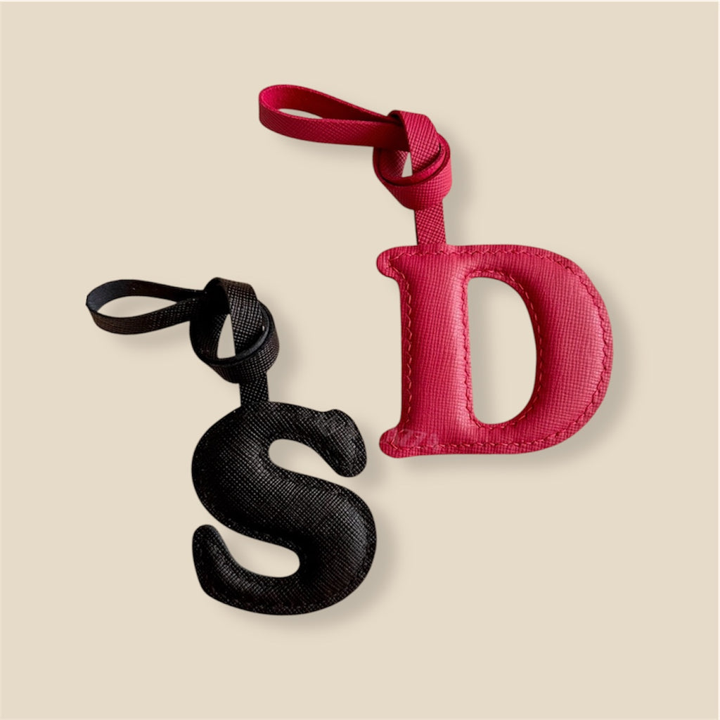 SOLO Letter Leather Charm