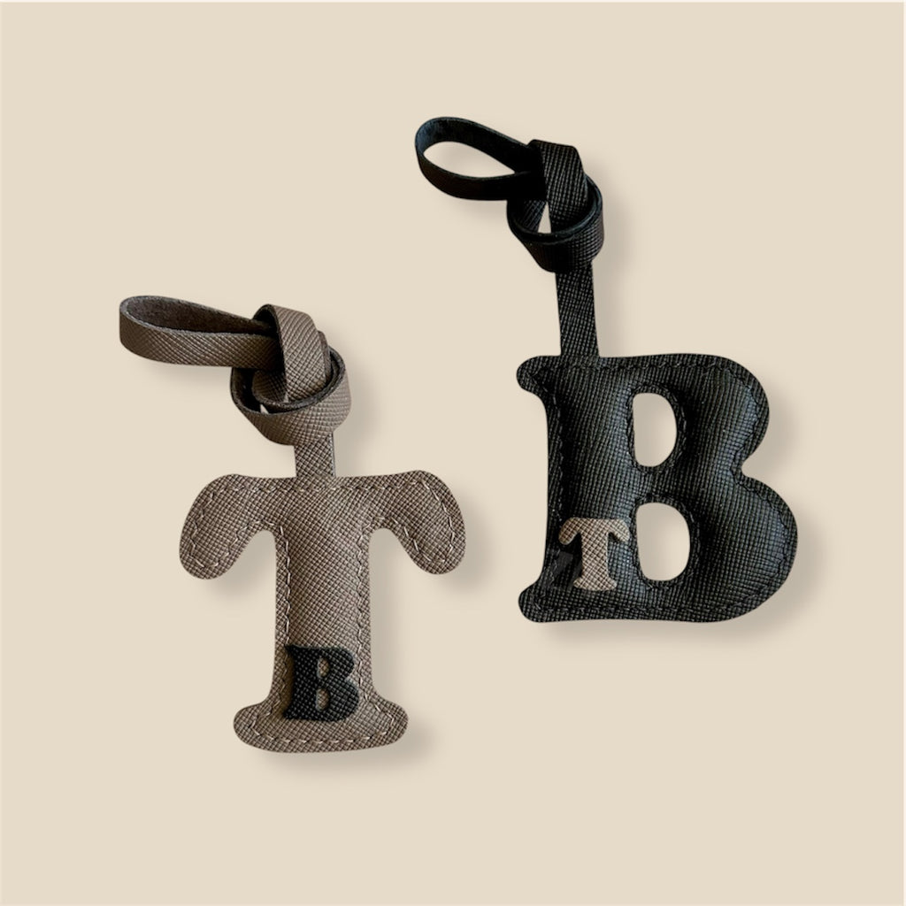 MINI-1 Letter Leather Charm