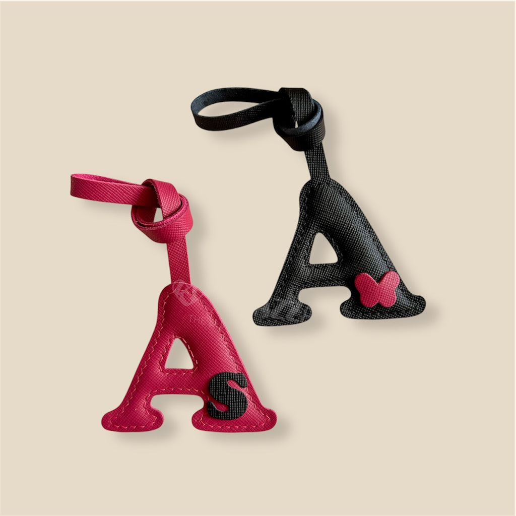 MINI-1 Letter Leather Charm