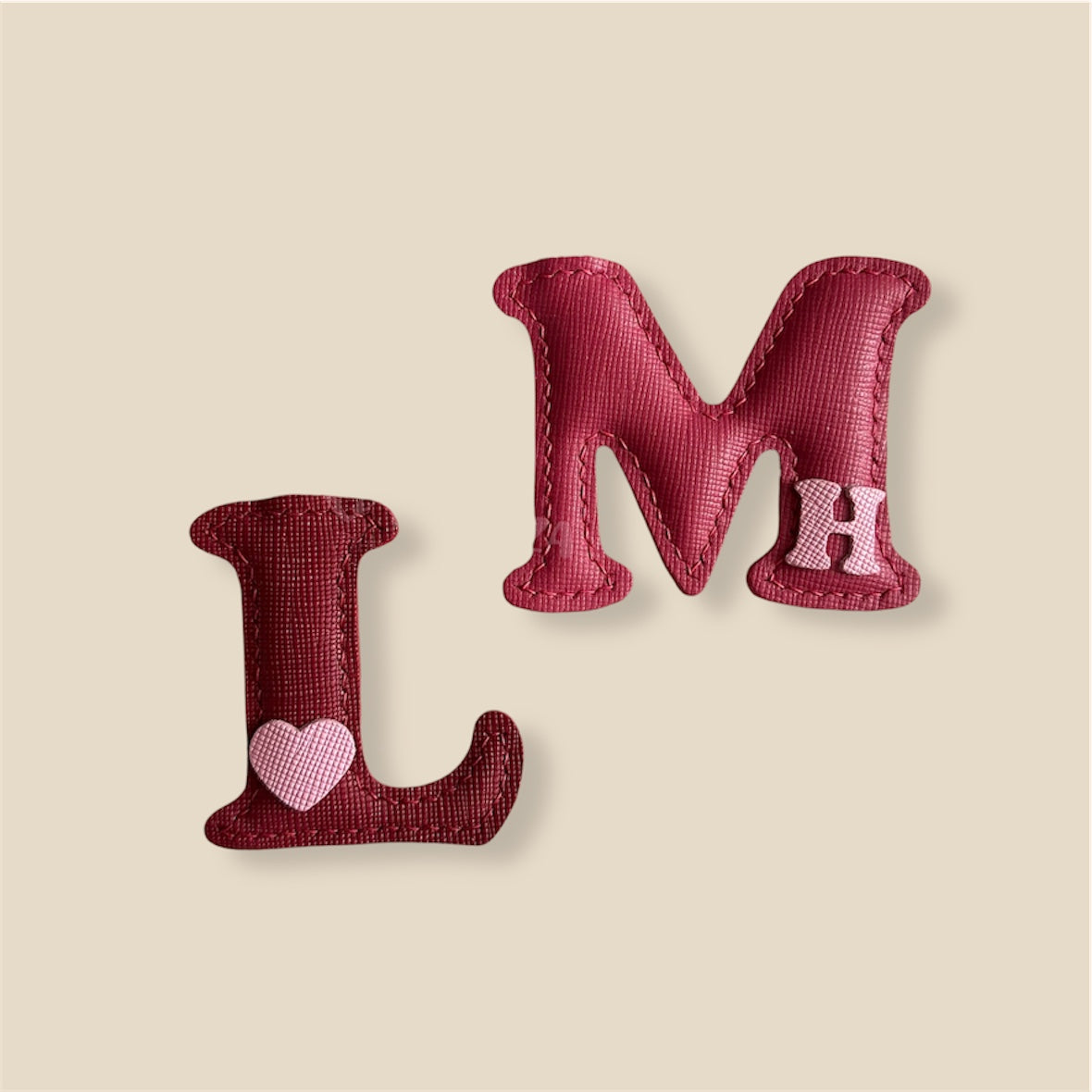 MINI-1 Letter Leather Charm