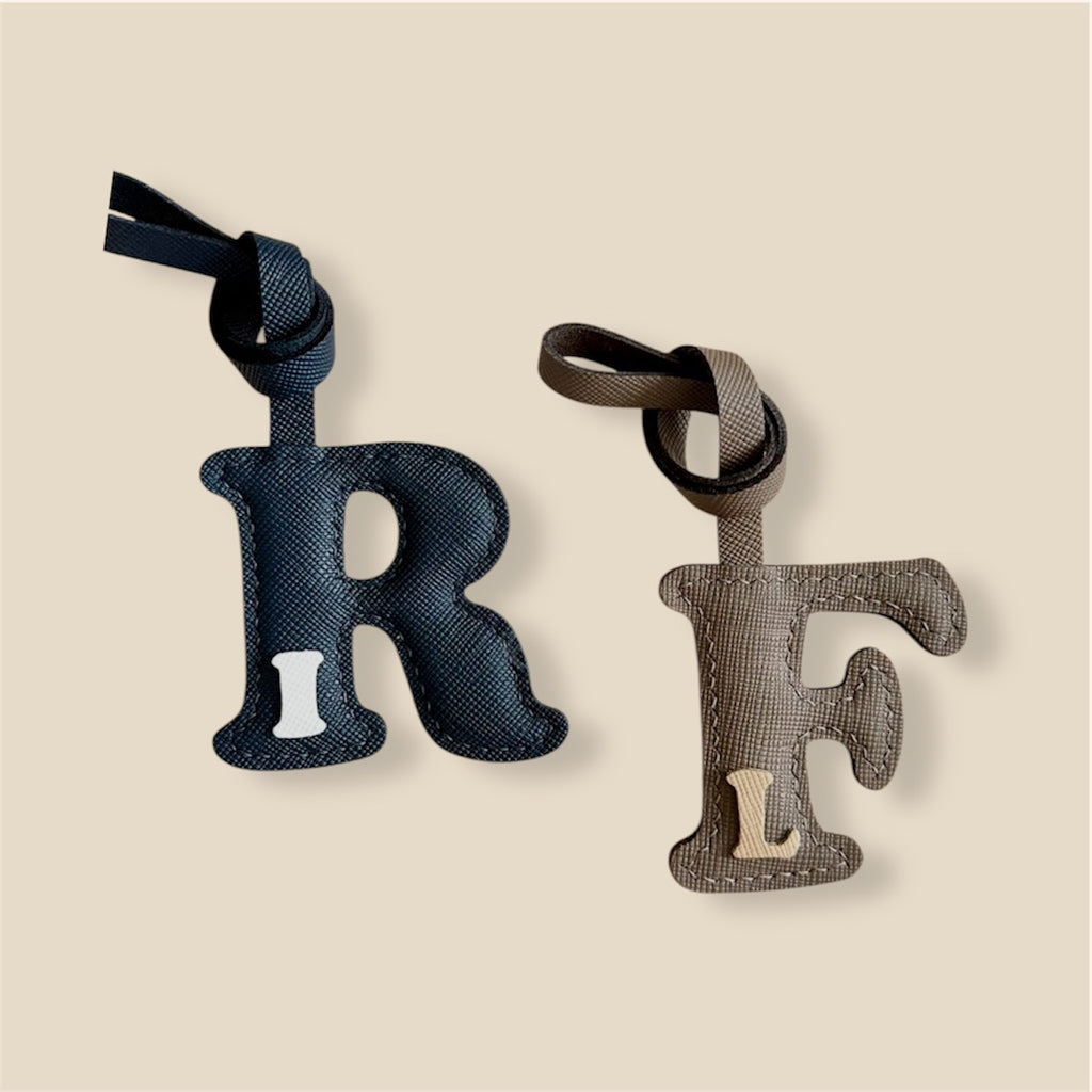 MINI-1 Letter Leather Charm