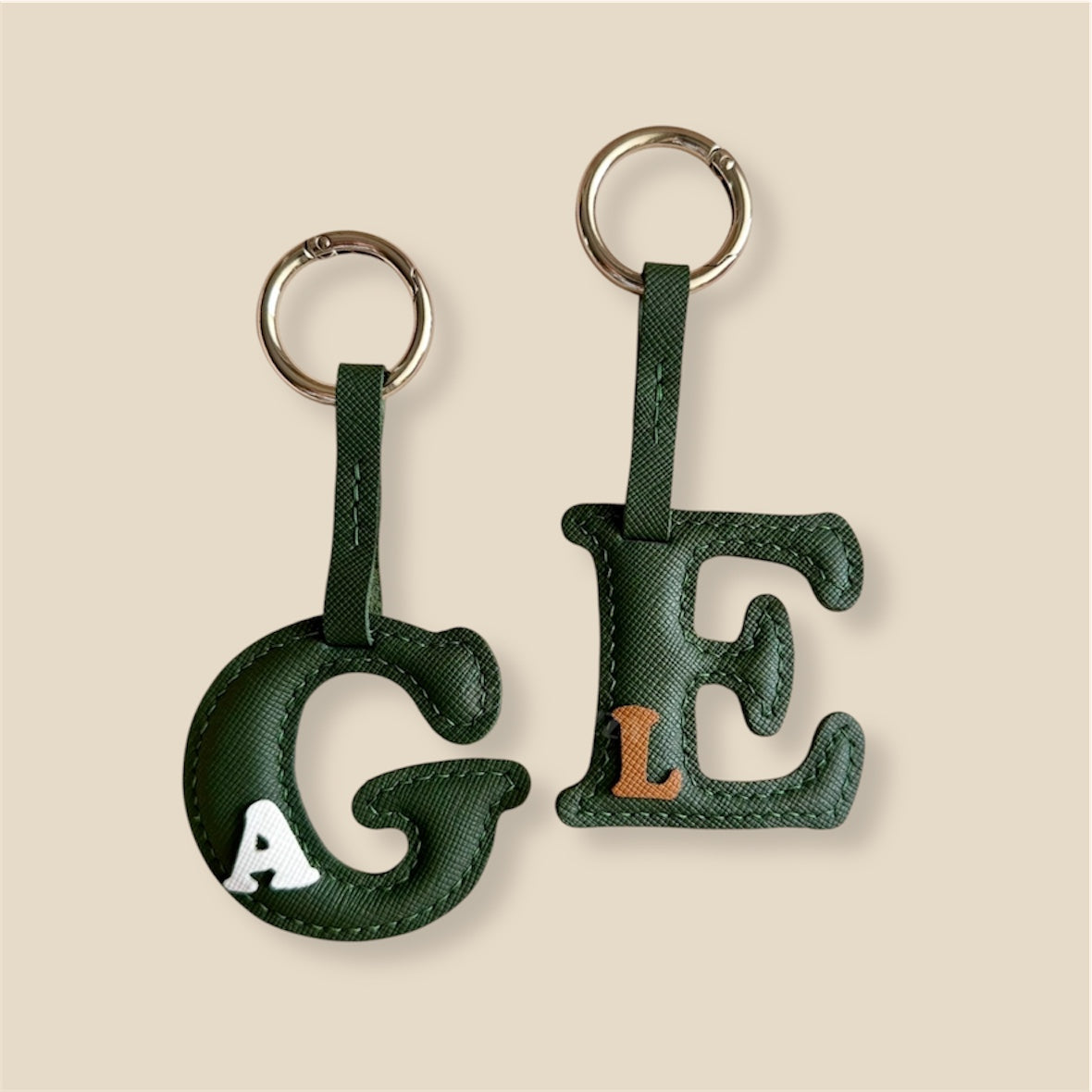 MINI-1 Letter Leather Charm