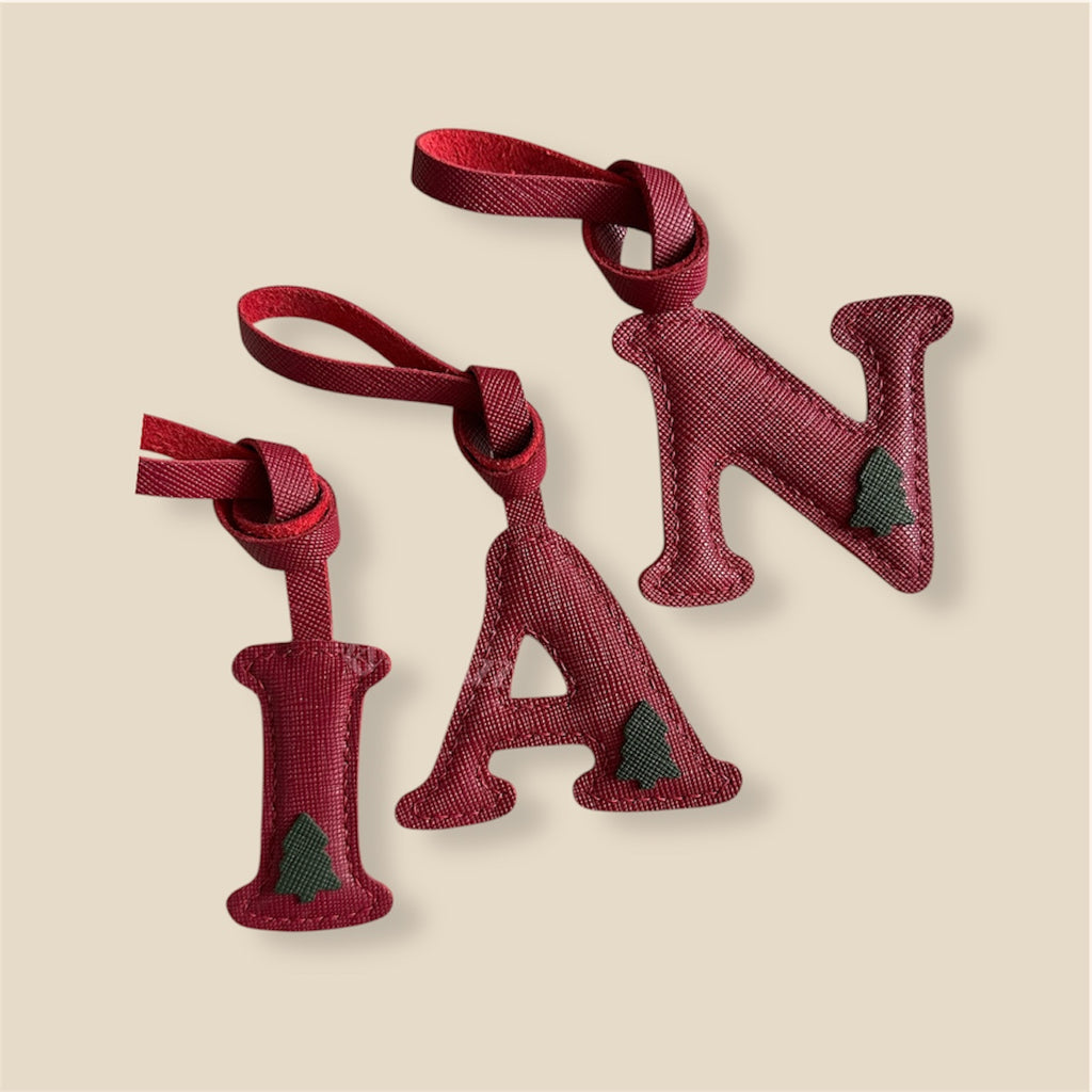 MINI-1 Letter Leather Charm