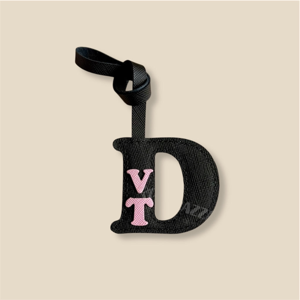 MINI-2 Letter Leather Charm