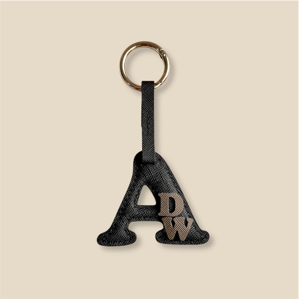 MINI-2 Letter Leather Charm