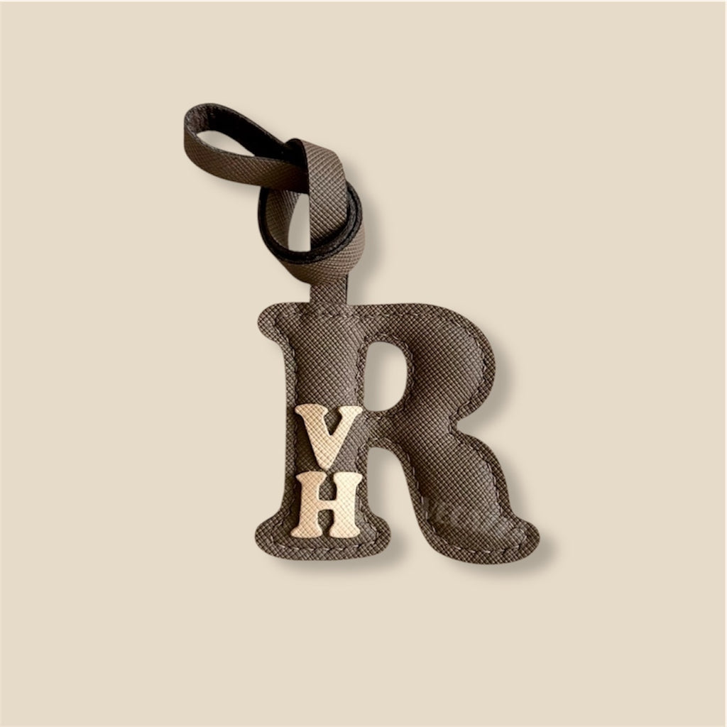 MINI-2 Letter Leather Charm
