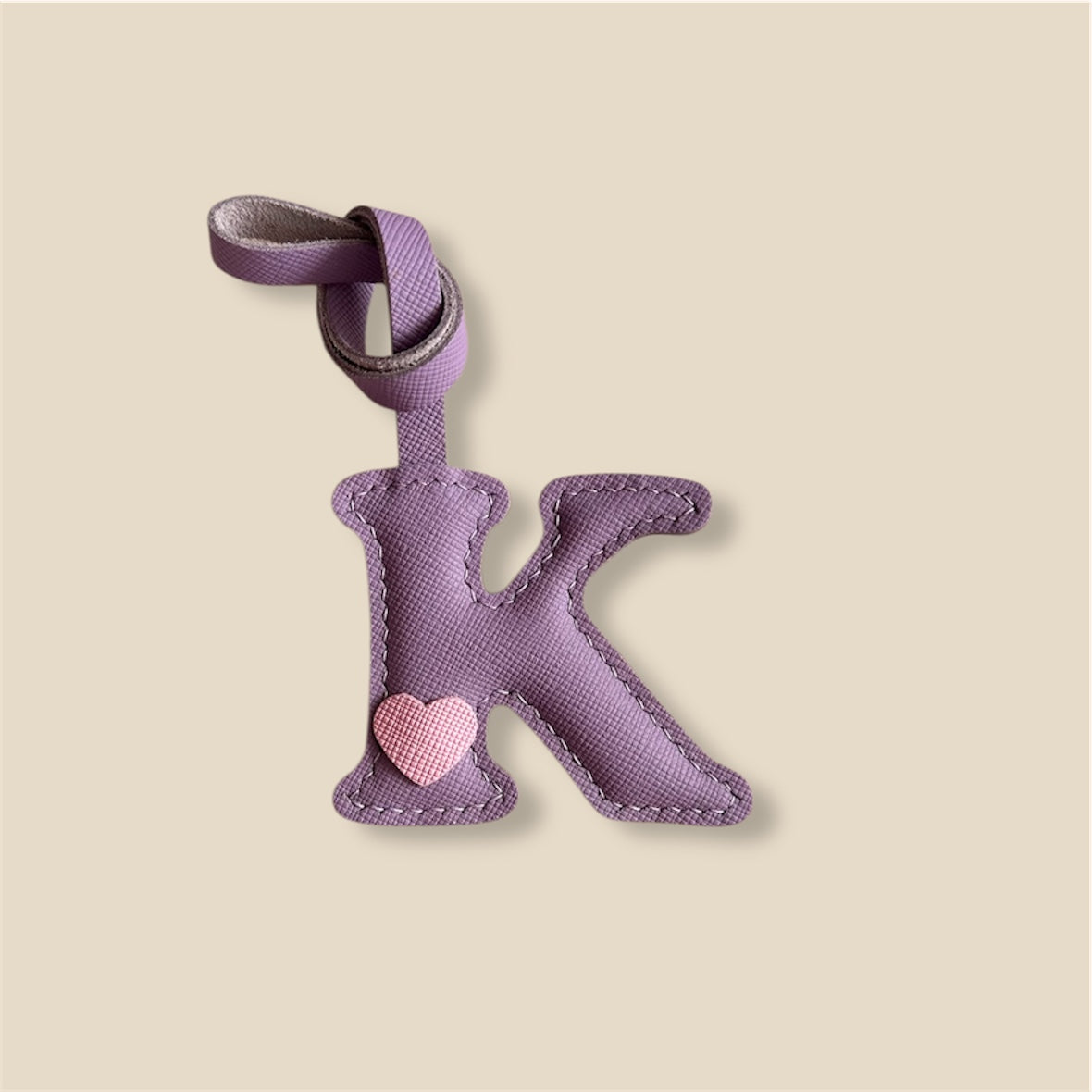 MINI-1 Letter Leather Charm