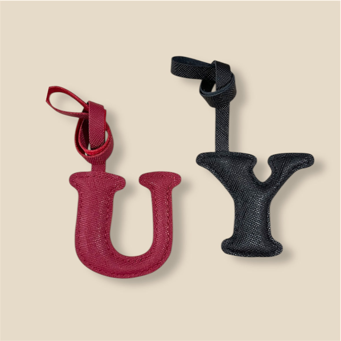 SOLO Letter Leather Charm