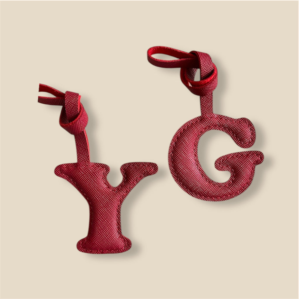 SOLO Letter Leather Charm