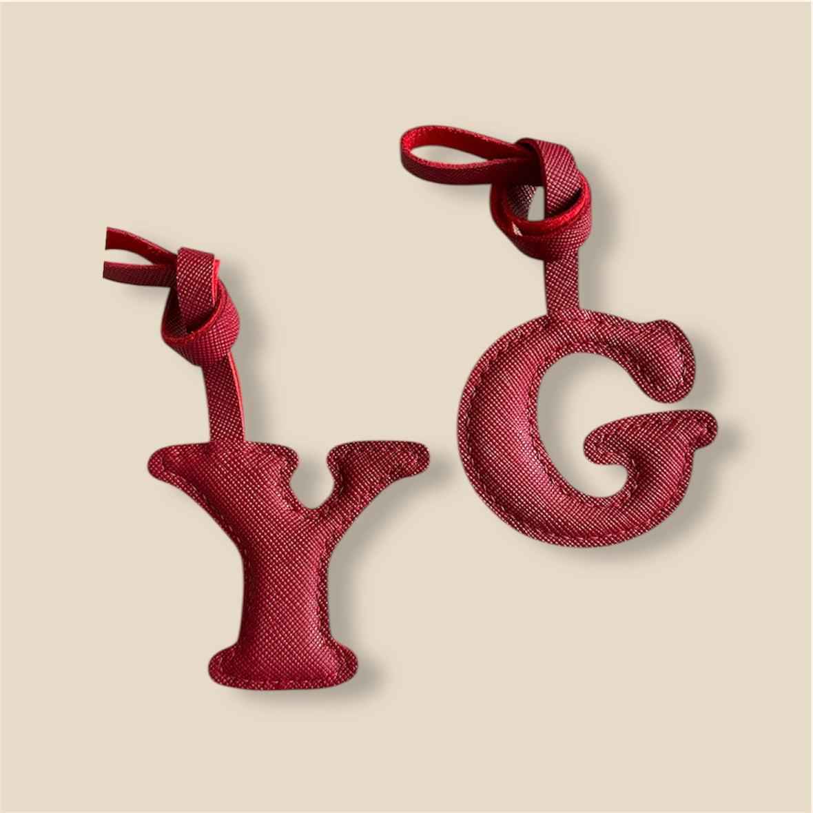 SOLO Letter Leather Charm
