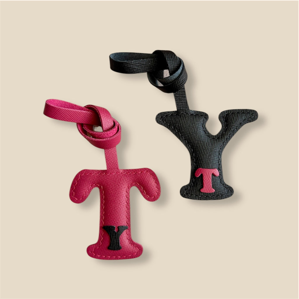 MINI-1 Letter Leather Charm
