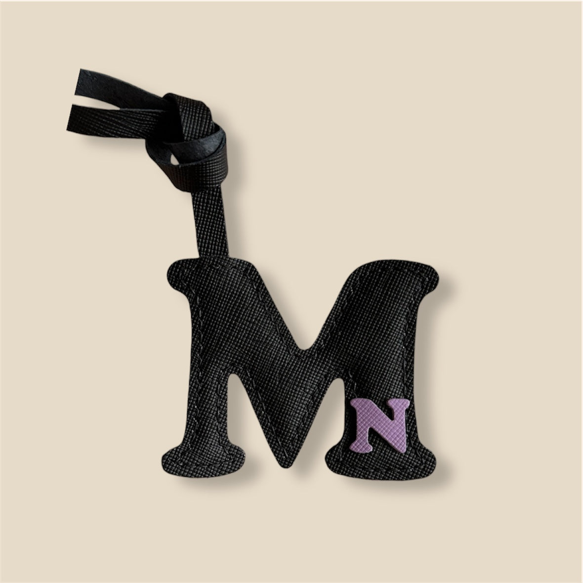 MINI-1 Letter Leather Charm