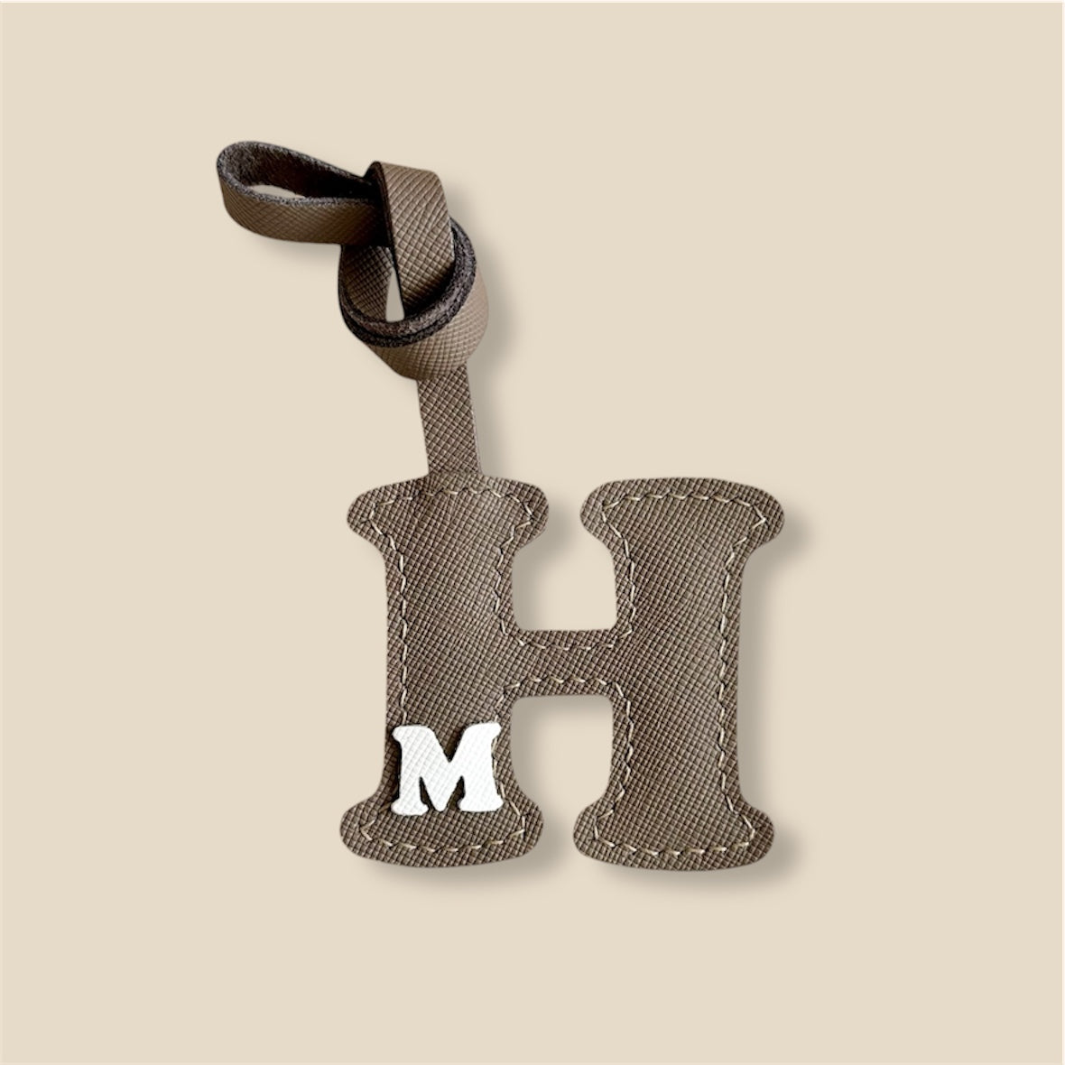 MINI-1 Letter Leather Charm