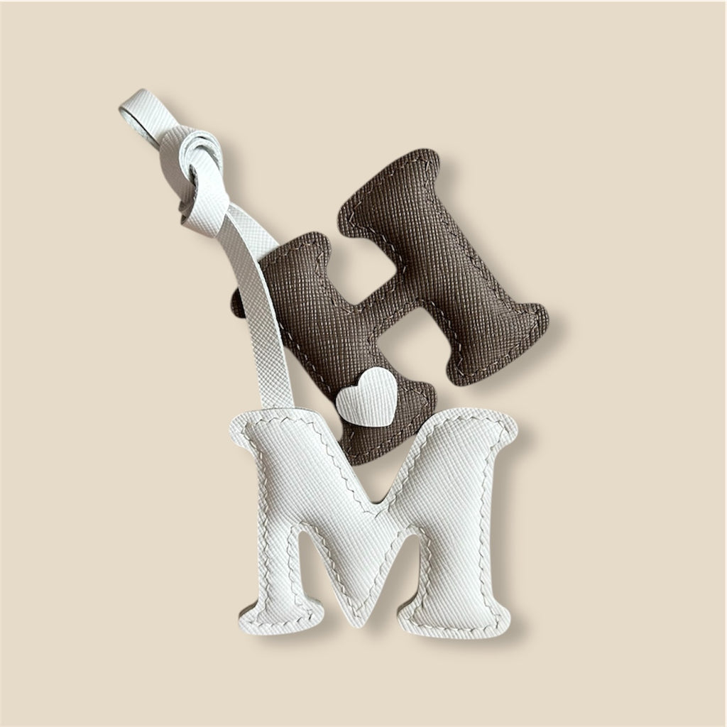 DUO Letter Leather Charm