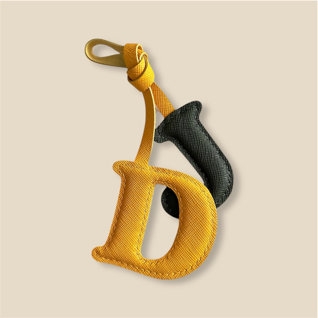 DUO Letter Leather Charm