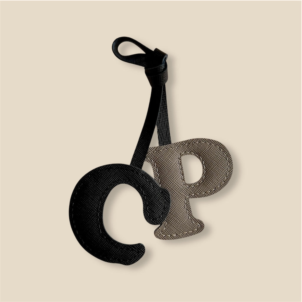 DUO Letter Leather Charm