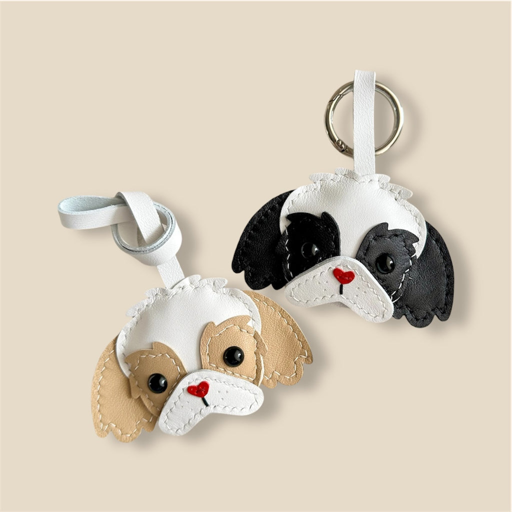 Shih Tzu Leather Charm