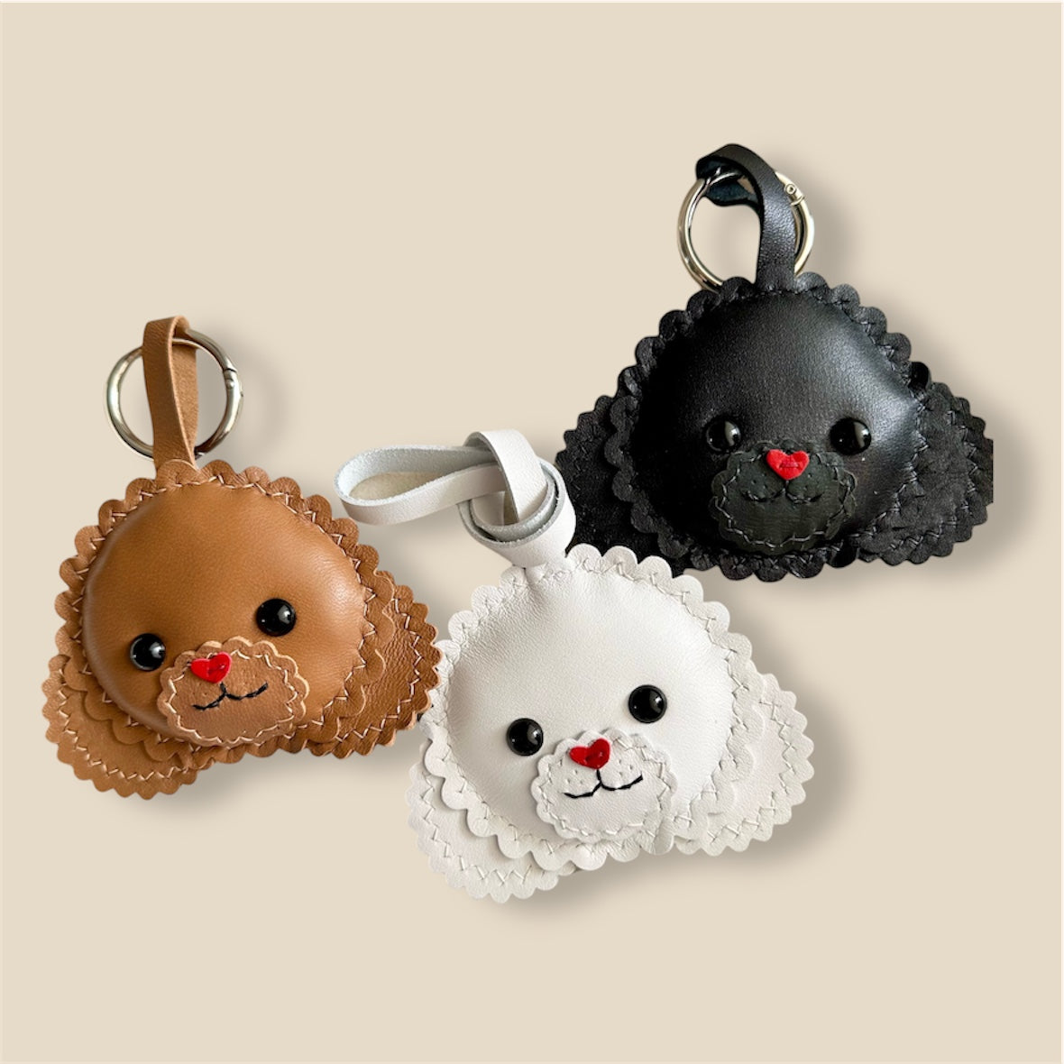 Poodle Leather Charm